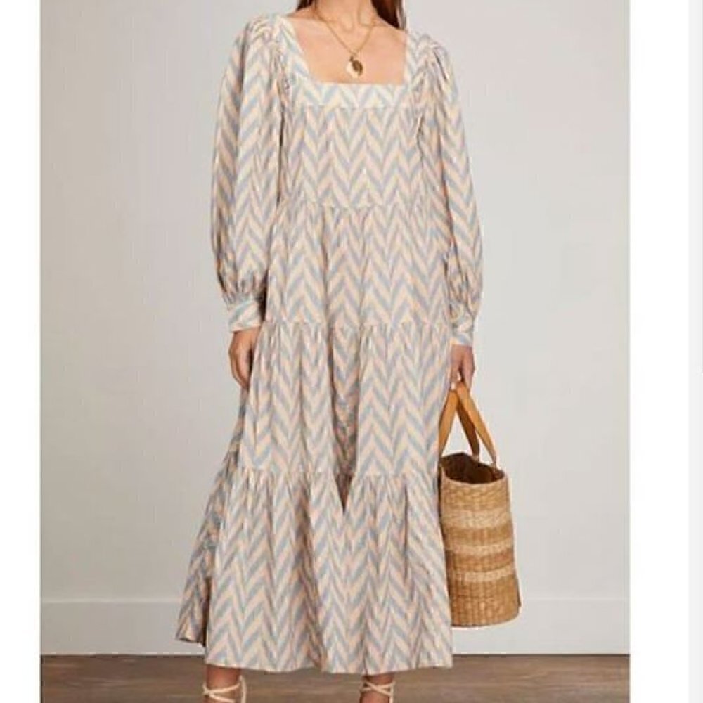 Ulla Johnson Striped Georgina Dress in Birch Size 10 New With Tags